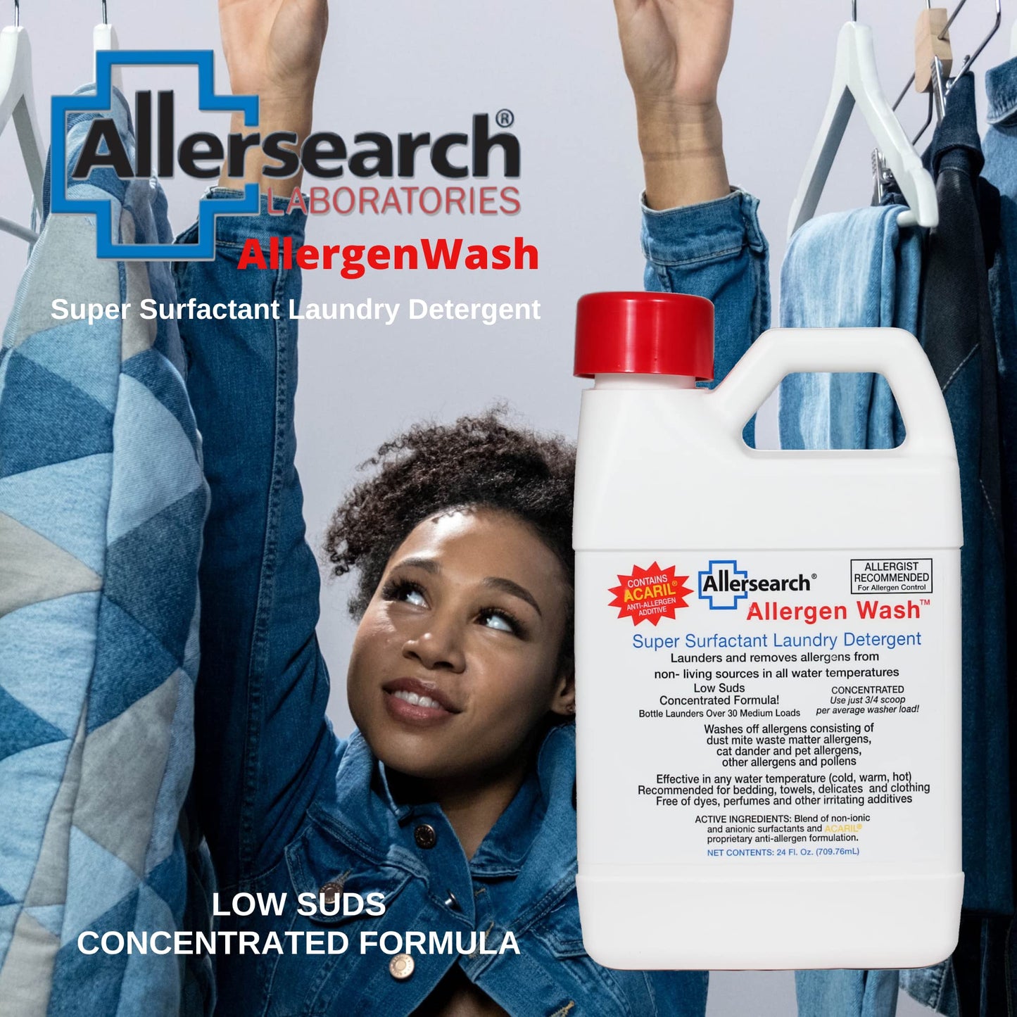 Allergen Wash Laundry Detergent 128 oz.
