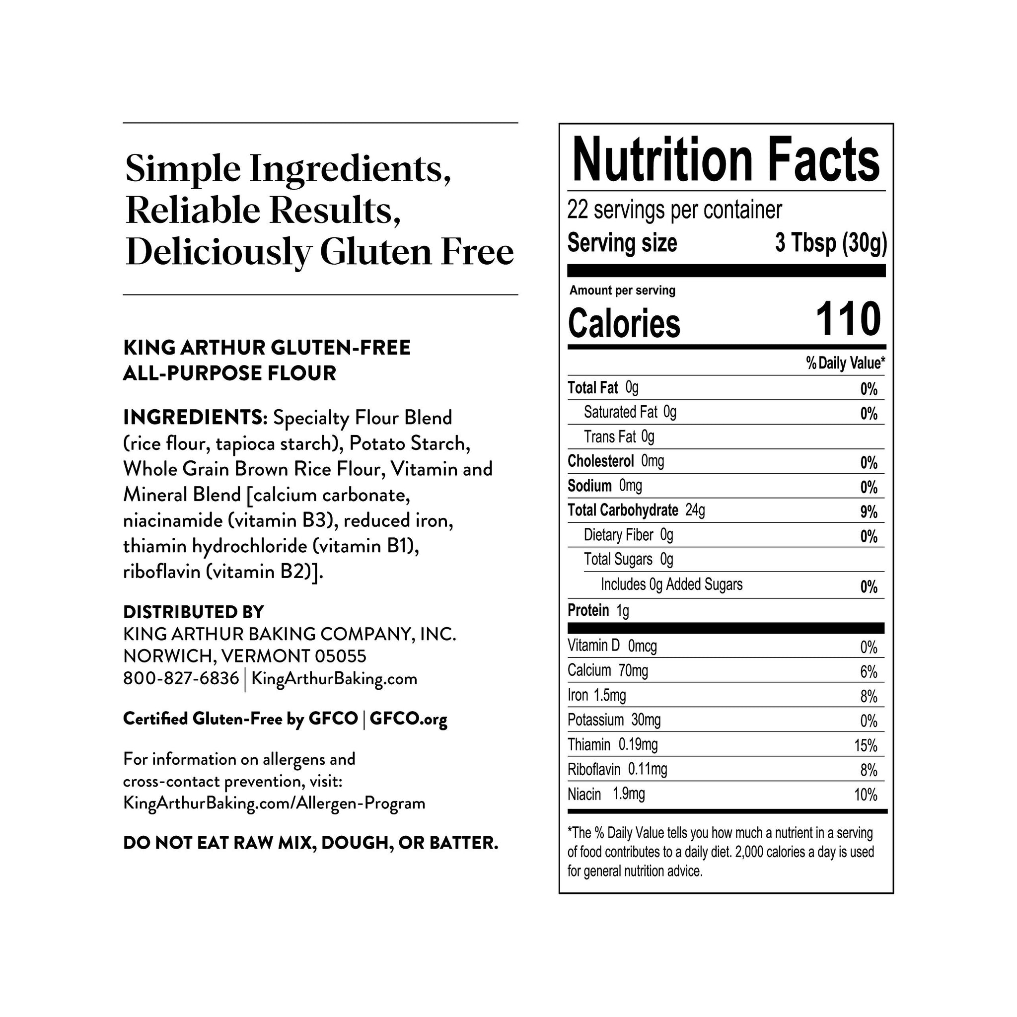 King Arthur Gluten-Free All-Purpose Flour, 24 Ounce (Pack of 1) - Non-GMO Project Verified, Certified Kosher