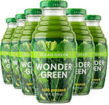 Wonder Green 100% Organic Clean Green Cold Pressed Juice, 8.45 oz (6 Pack) | Kale & Vegetable Juice Blend, All Natural, No Additives or Preservatives