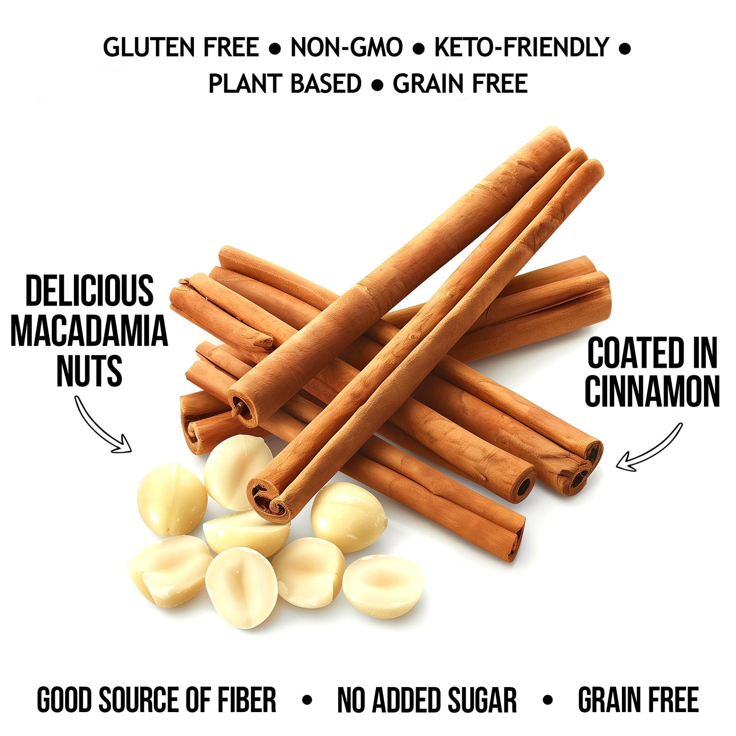 THE GRANOLA BAKERY TGB Variety Keto Nuts, 1g Net Carb, No Added Sugar, High Fiber, Gluten Free, Grain Free, Healthy Low Carb Snack, 8oz Resealable