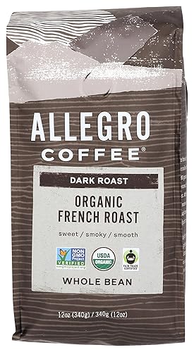 Allegro Coffee Organic French Roast Whole Bean Coffee, 12 oz