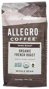 Allegro Coffee Organic French Roast Whole Bean Coffee, 12 oz