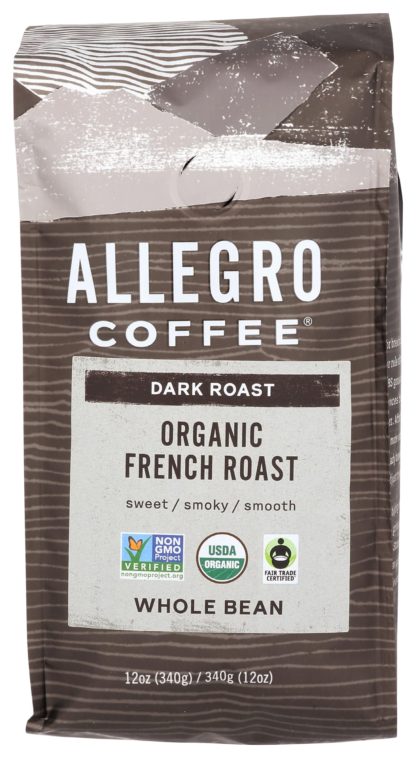 Allegro Coffee Organic French Roast Whole Bean Coffee, 12 oz