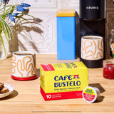 Café Bustelo Espresso Style Dark Roast, Single Serve Coffee Pods, 10 Count (Pack of 1)