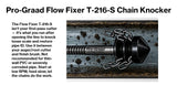 Pro-Graad FlowFixer T-216-S 2" Chain Knocker Drain Cleaning Head Slotted Connector | Heavy Scale Removal | Fits 3/8”, 1/2" or 9/16” Cables, Commercial
