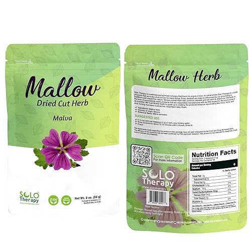 Mallow Herb 2 ounces - Resealable Bag - Malva Tea, Malva Leaves, Mallow Tea, 2 ounces, Product From Mexico