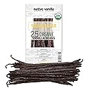 25 Organic Madagascar Vanilla Beans - Gourmet Grade A Premium Vanilla Pods - For Vanilla Extract & Baking - For Cooking, Desserts & More - 100% Vegan
