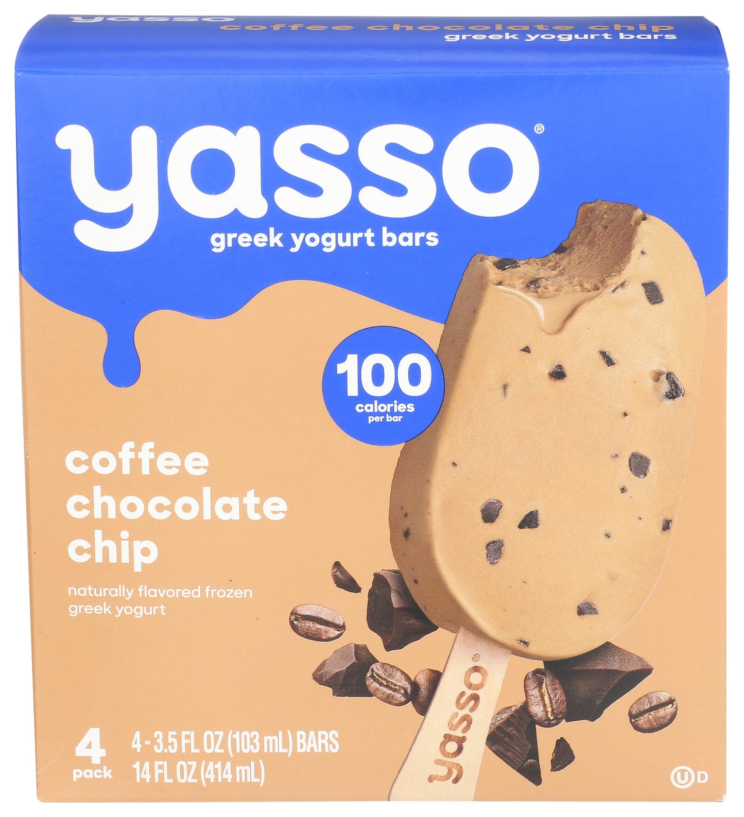 Yasso Frozen Greek Yogurt Bars Coffee Chocolate Chip Bars 4 Count for a ridiculously creamy frozen snack made with the goodness of greek yogurt 3.5fl