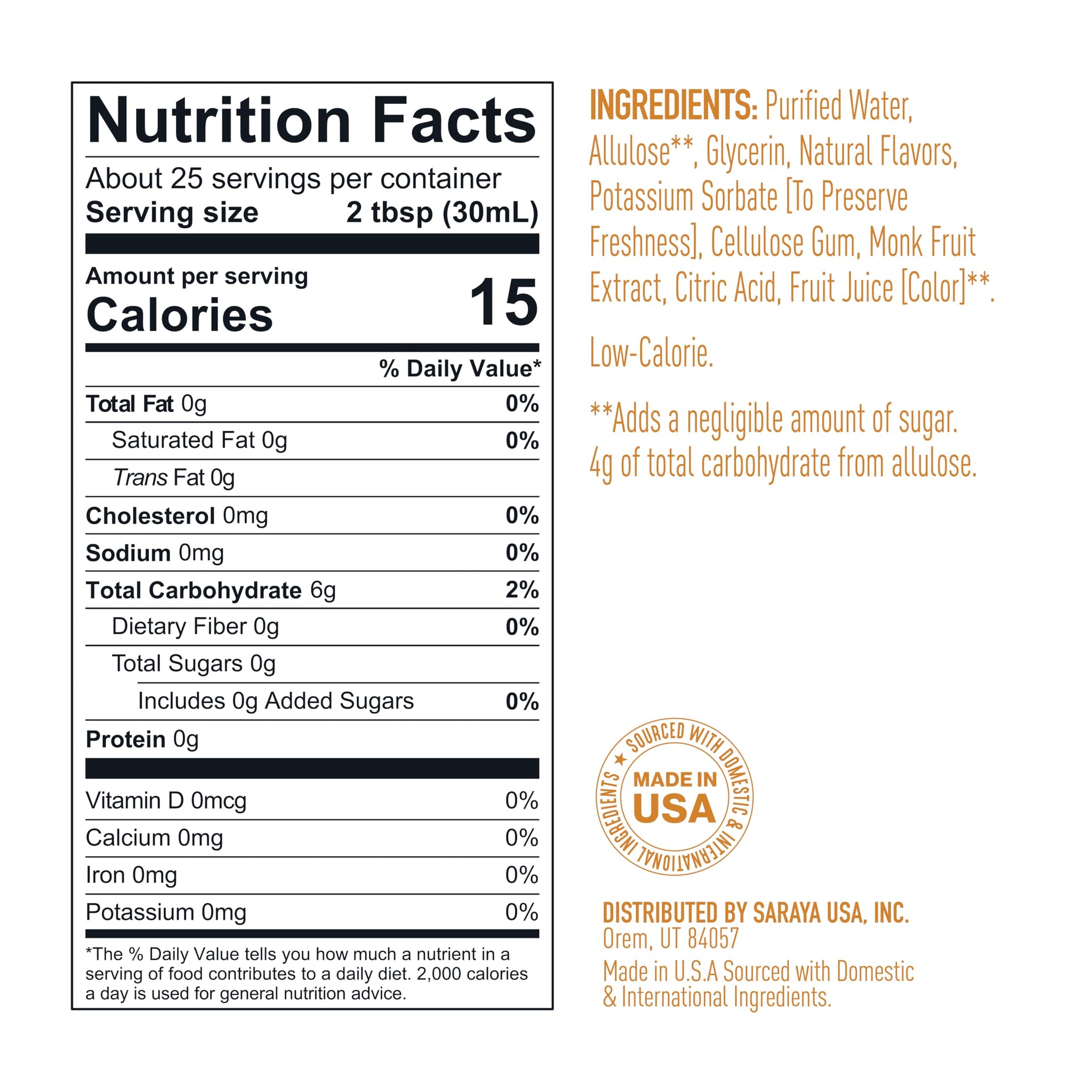 Lakanto Simple Flavoring Syrup - Monk Fruit Sweetener with Allulose, Perfect for Coffee, Tea, Cocktails, Snow Cones, Sodas, Other Drinks, Keto, Vegan (Caramel - 25.4 fl oz)