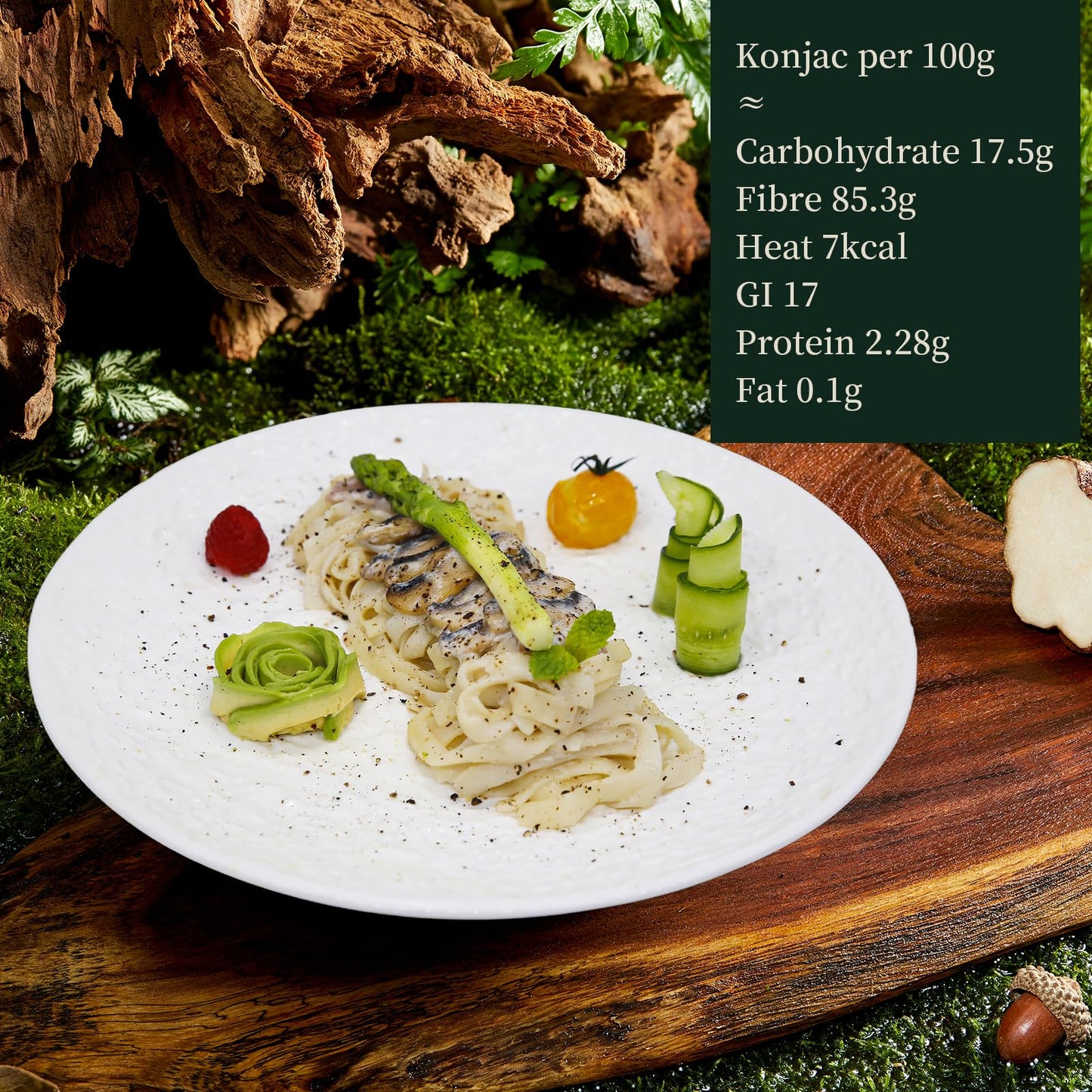 YUHO Organic Konjac Shirataki Noodles Fettuccine 8 Pack Oat Ready to Eat Noodles Vegan Gluten Free Low Carb Calorie Sugar Free Plant-Based Soy Free