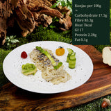 YUHO Organic Konjac Shirataki Noodles Fettuccine 8 Pack Oat Ready to Eat Noodles Vegan Gluten Free Low Carb Calorie Sugar Free Plant-Based Soy Free