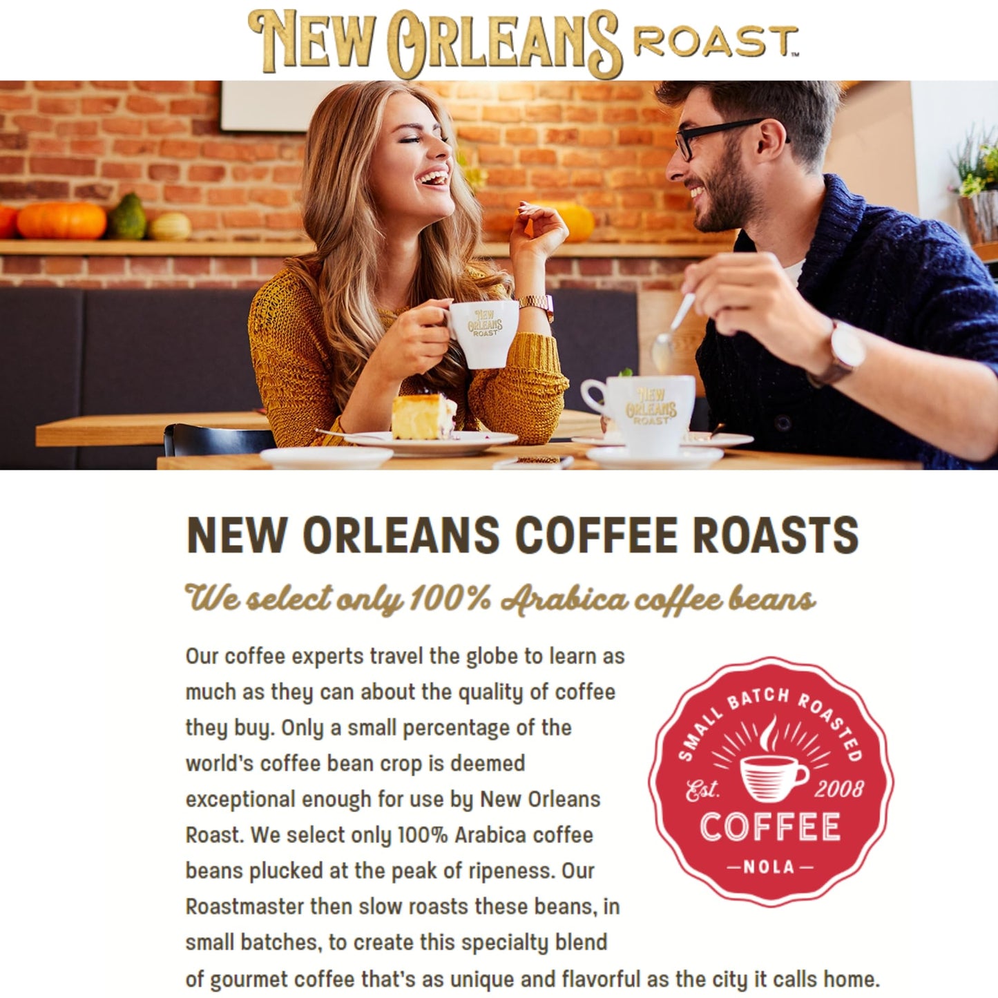 New Orleans Roast Chocolate Beignet Coffee Single Serve Cups - Pack of 6