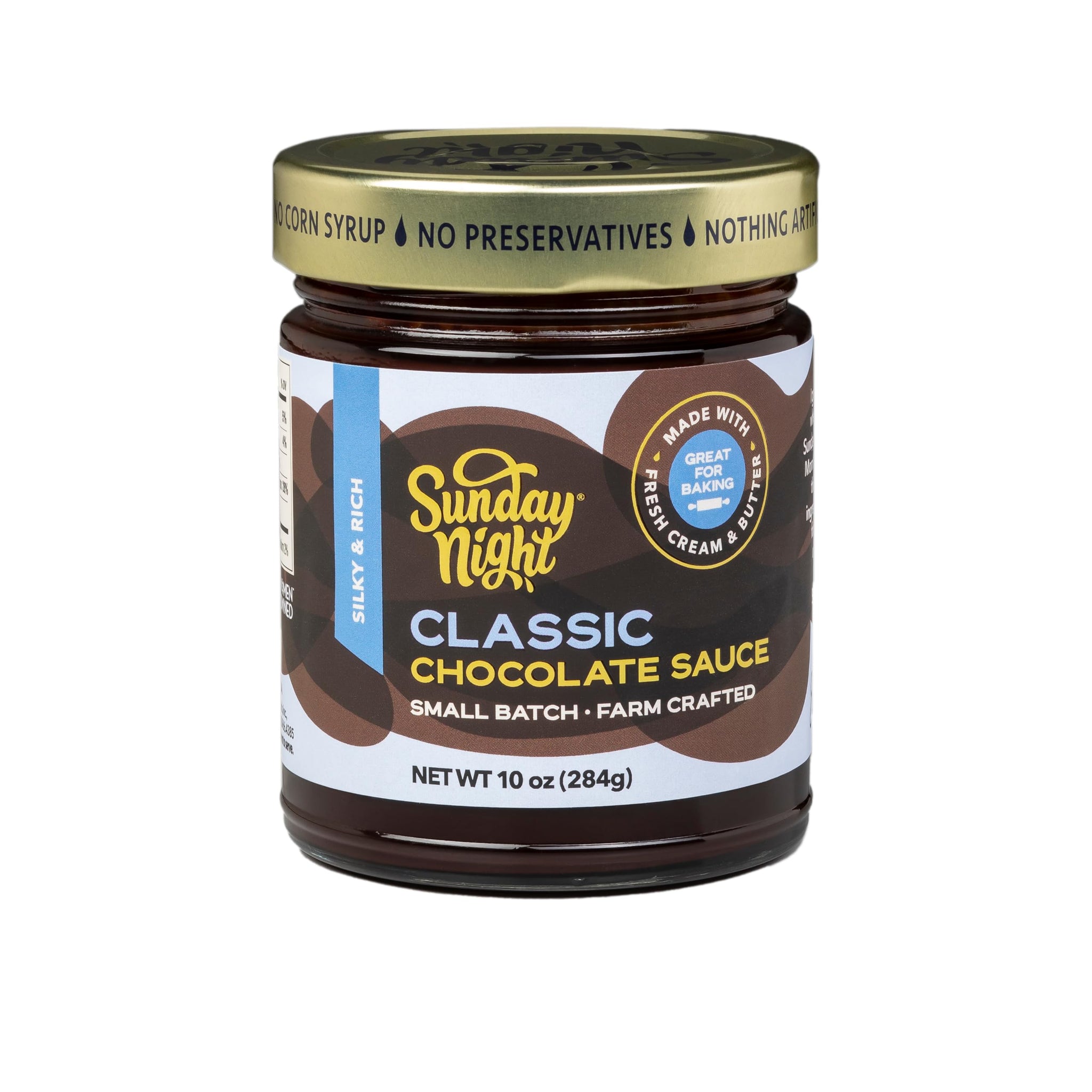 Sunday Night Classic Chocolate Sauce - Luxury Chocolate Gift, Dairy Free, Gluten-Free, Pure Clean Ingredients, No Preservatives - 10oz