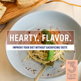 Three Farm Daughters High Fiber Pasta Spaghetti Pack, Irresistible, Low GI, Non GMO Spaghetti Pasta Noodles, Low Net Carb, Made in the USA from Just 2