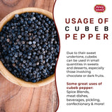 Spicy World Cubeb Pepper 3.5oz (100g) - Java Pepper - Premium Grade from Indonesia, Pure, Natural, Gluten free