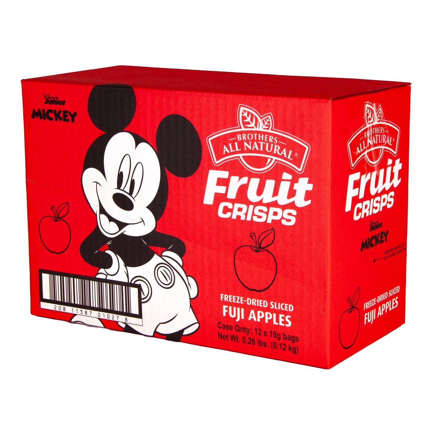 Brothers All Natural Disney Freeze Dried Fruit Crisps, Fuji Apple, 0.35 Oz (Pack of 12), Made with 100% Fruit, Gluten Free, Soy Free, Vegan, Healthy