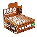 RE:DO Plant-Based Chocolate Plant-Based Protein Bars, 9 Bars, 12g Vegan Protein, Dairy & Nut Free, No Palm Oil, Meal Replacement, Healthy Snacks