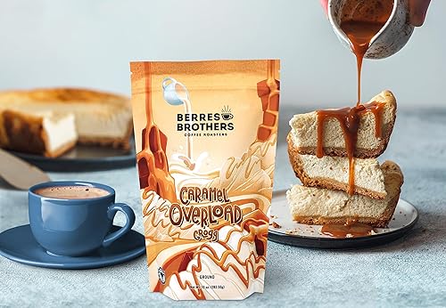 Berres Brothers Caramel Overload Grogg Ground Coffee 10 Ounce Bag, Creamy with an Explosion of Caramel Flavor, Medium Roast