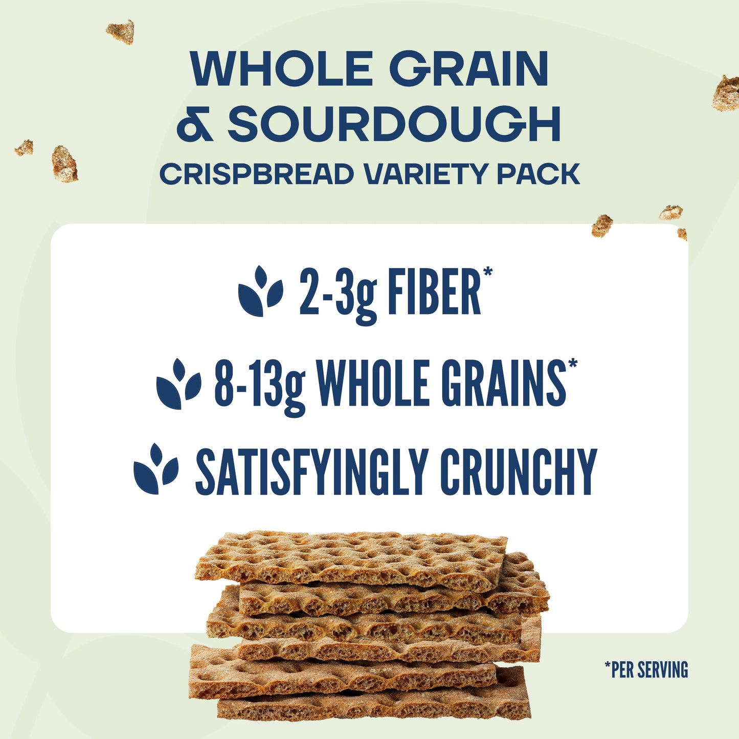 Wasa Crispbread Variety Pack (Pack of 4), Sourdough and Whole Grain, Crackers, Non-GMO Ingredients, Fat Free