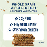 Wasa Crispbread Variety Pack (Pack of 4), Sourdough and Whole Grain, Crackers, Non-GMO Ingredients, Fat Free
