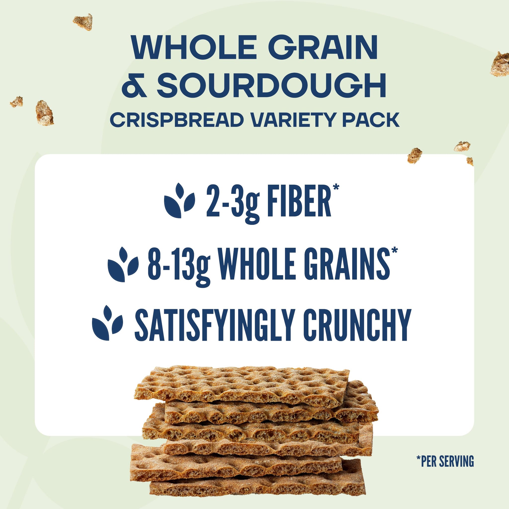 Wasa Crispbread Variety Pack (Pack of 4), Sourdough and Whole Grain, Crackers, Non-GMO Ingredients, Fat Free