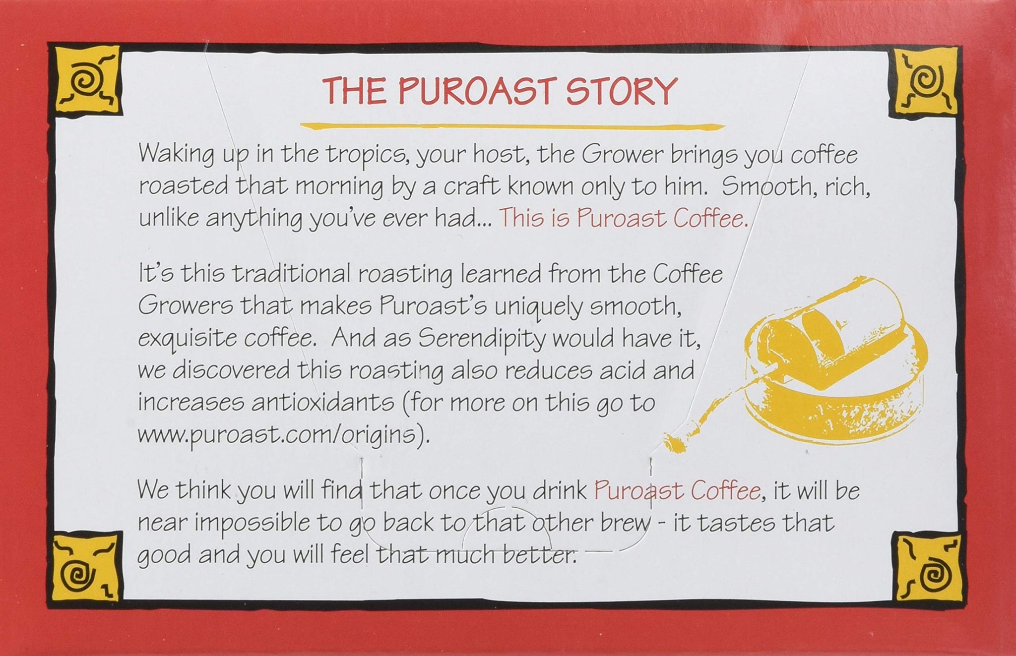 Puroast Low Acid Coffee| Lost Art Single Serve Pods | Medium Roast | High Antioxidants & High pH |No Bitter Aftertaste | Reduced Heartburn & GERD