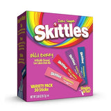 Skittles Singles To Go Wild Berry Variety Pack, Watertok Powdered Drink Mix, Zero Sugar, Low Calorie, Includes 4 Wild Berry Flavors, 1 Box (30 Single
