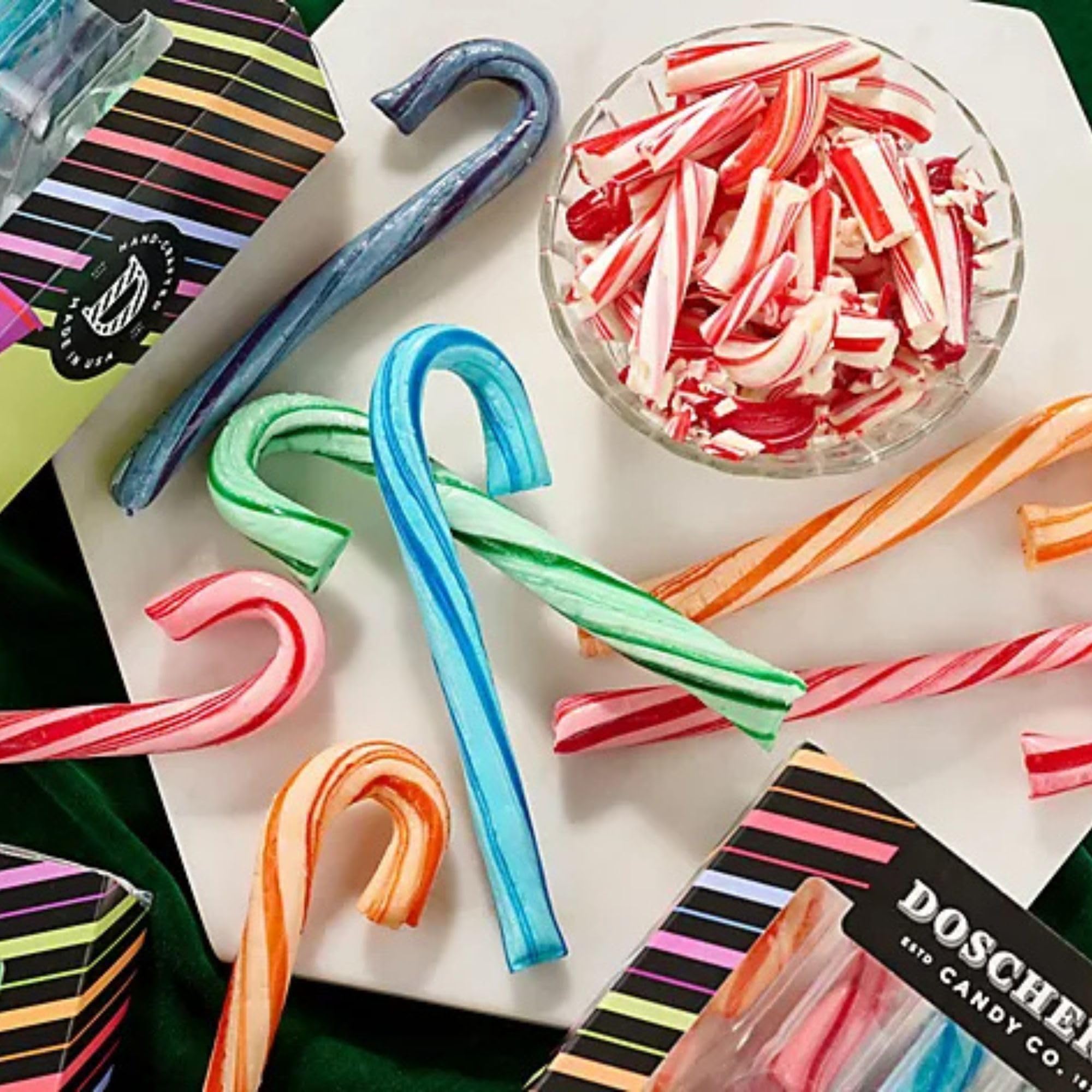 Doscher's Handmade Gourmet Holiday Candy Canes, Assorted Flavours, 5 Count, Pack of 1