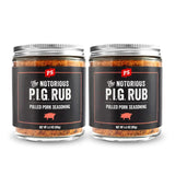 PS Seasoning Notorious PIG Sweet Brown Sugar Pulled Pork Rub 2 pack - Smoky BBQ Pork Butt Seasoning for Ribs, Shoulder and Chops - Barbecue Dry Rub