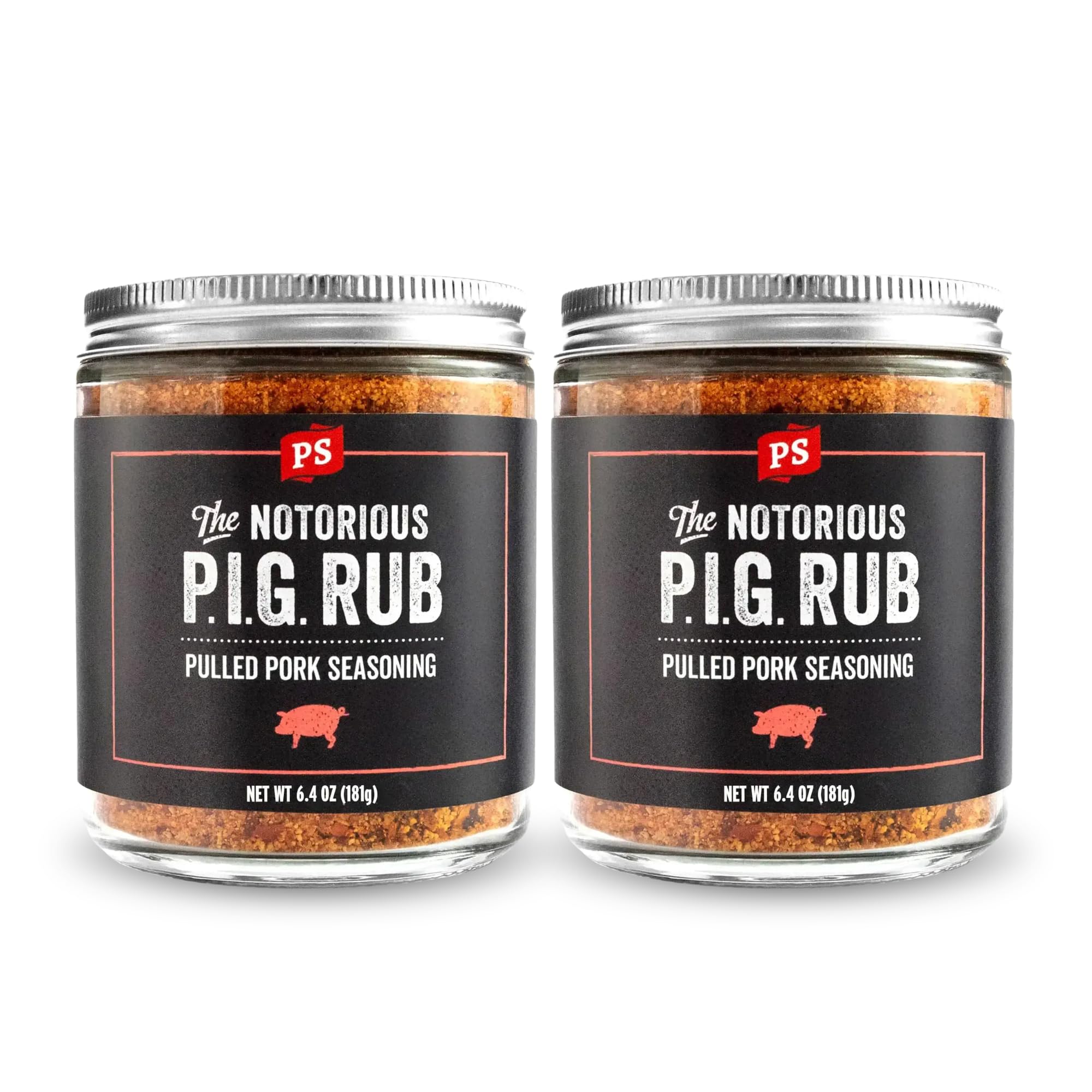 PS Seasoning Notorious PIG Sweet Brown Sugar Pulled Pork Rub 2 pack - Smoky BBQ Pork Butt Seasoning for Ribs, Shoulder and Chops - Barbecue Dry Rub