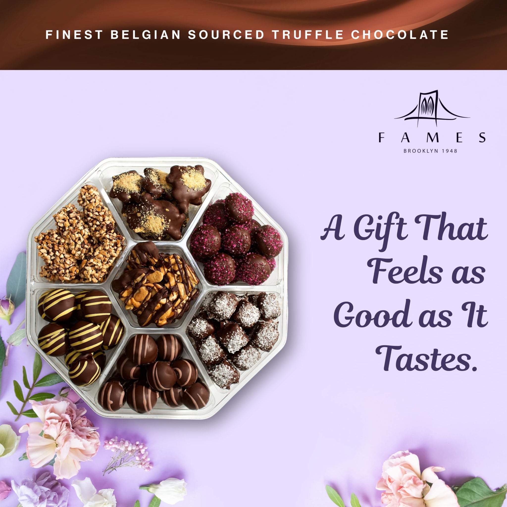 Fancy Gourmet Chocolates for Gifting - Finest European Sourced Truffle Chocolate - Crunchy, Creamy & Caramel Truffles Assortment - Kosher, Vegan