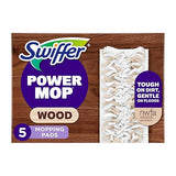 Swiffer PowerMop Wood Mopping Pad Refills for Floor Cleaning, 5 count