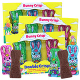 Milk Chocolate Flavored Easter Bunny Crisps, Individually Foil Wrapped, Basket Stuffer Candy, 3 Ounces (Pack of 3)