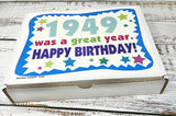 RETRO CANDY YUM ~ 1949 77th Birthday Gift Box of Nostalgic Candy Assortment from Childhood for 77 Year Old Man or Woman Born 1949