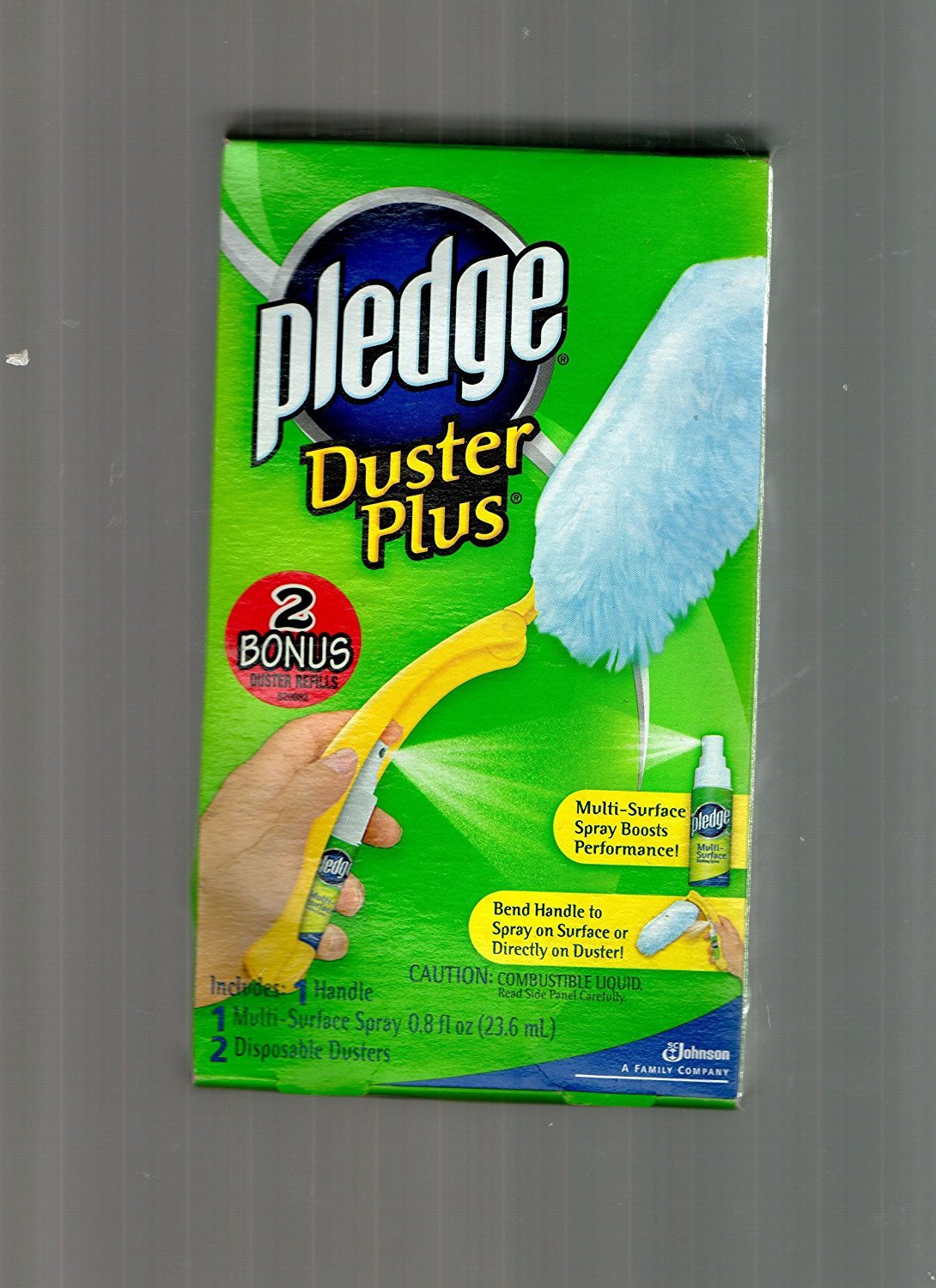 Pledge Duster Plus Kit,kit includes One handle and 2 duster refills