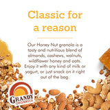 Grandy Organics Honey Nut Granola - Certified Organic & Gluten Free Granola - 8g Protein - Non GMO & Kosher - Oats, Honey, Seeds & Nuts - 2 Pack, 2