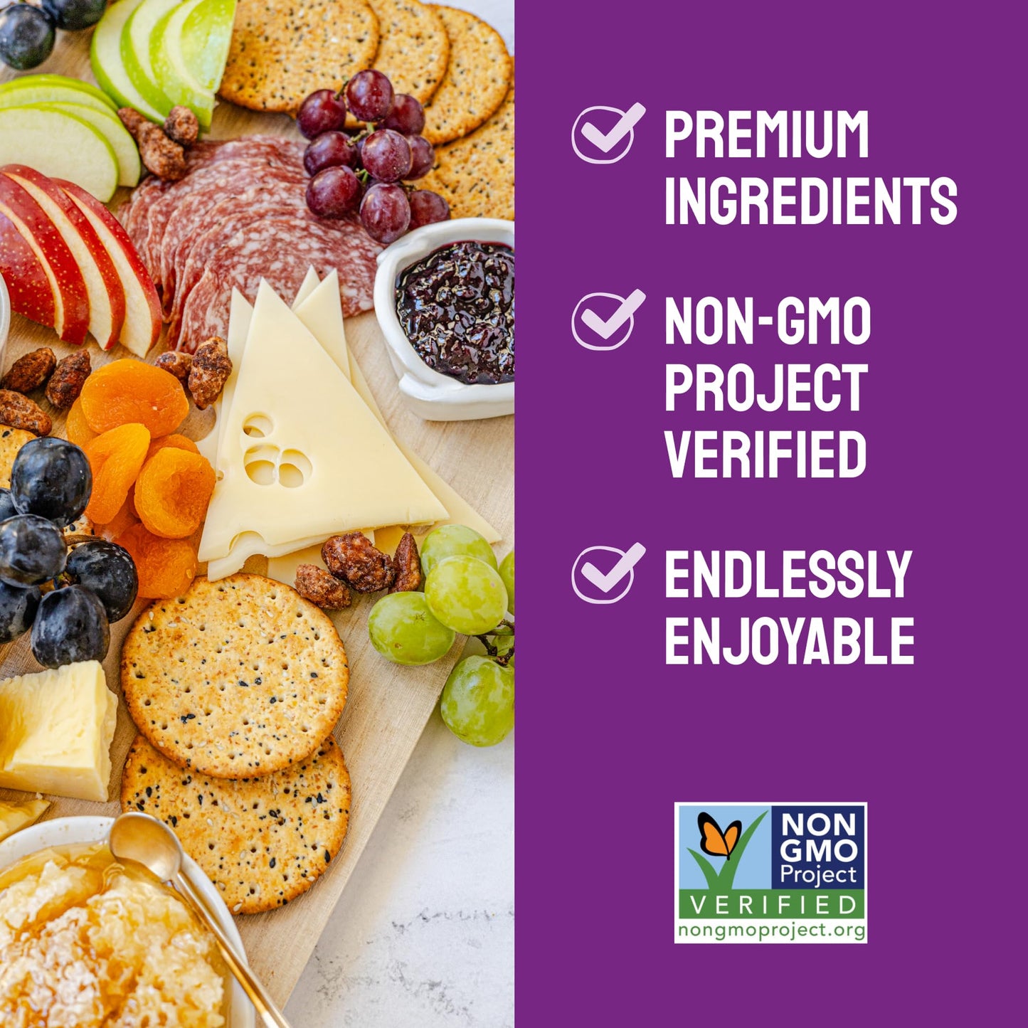 Milton's Craft Bakers Gourmet Crackers Variety Bundle (Multi-Grain, Everything, Crispy Sea Salt) - Non-GMO Project Verified, All Natural Ingredients