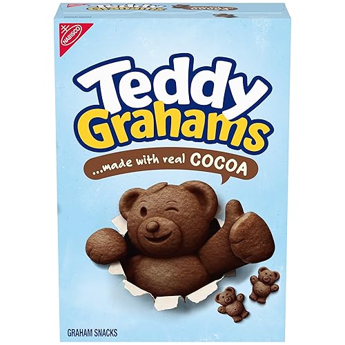 TEDDY GRAHAMS Chocolate Graham Snacks, Kids Snacks, 10 oz