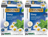 Twinings Sleep Herbal Tea K-Cup Pods for Keurig, 24 Count (Pack of 2), Formerly Nightly Calm, Camomile, Spearmint, & Lemongrass, Naturally