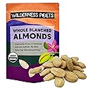 Wilderness Poets, Organic Blanched Almonds - Whole, California-Grown Almonds with No Skins, Unsalted - 2 Pound (Pack of 1)