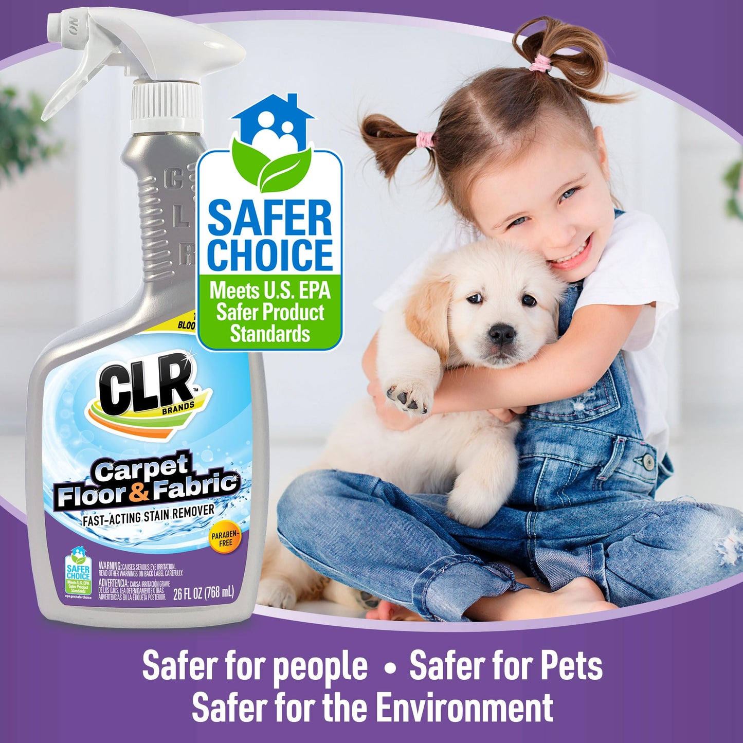CLR Stain-Free Carpet, Floor & Fabric, Fast-Acting Stain Remover, 26 Ounce