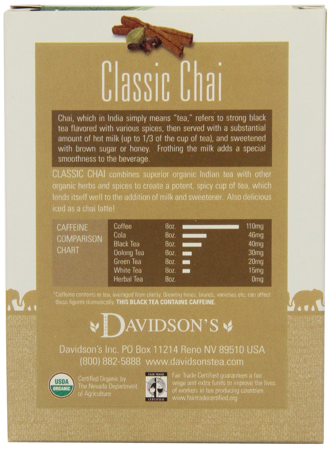 Davidson's Tea Assorted Chai Tea, 8-Count Tea Bags (Pack of 12)