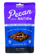 Pecan Nation Maple Flavored Roasted Sweet Pecan Pieces 4 oz., Natural, No preservatives, Antioxidant-Rich, Non-GMO, Healthy Nut Snack for Adults