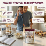 gfJules Gluten-Free Scones Mix, British Style Scone Mix for Breakfast & Tea Time, Easy Homemade Baking Mix, Soft & Tender, 6.5 oz