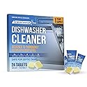 Dishwasher Cleaner Tablets - 24 Pack Dishwasher Cleaner and Deodorizer for Hard Water, Limescale, Calcium Buildup, Grease & Odors - Septic Safe Citric