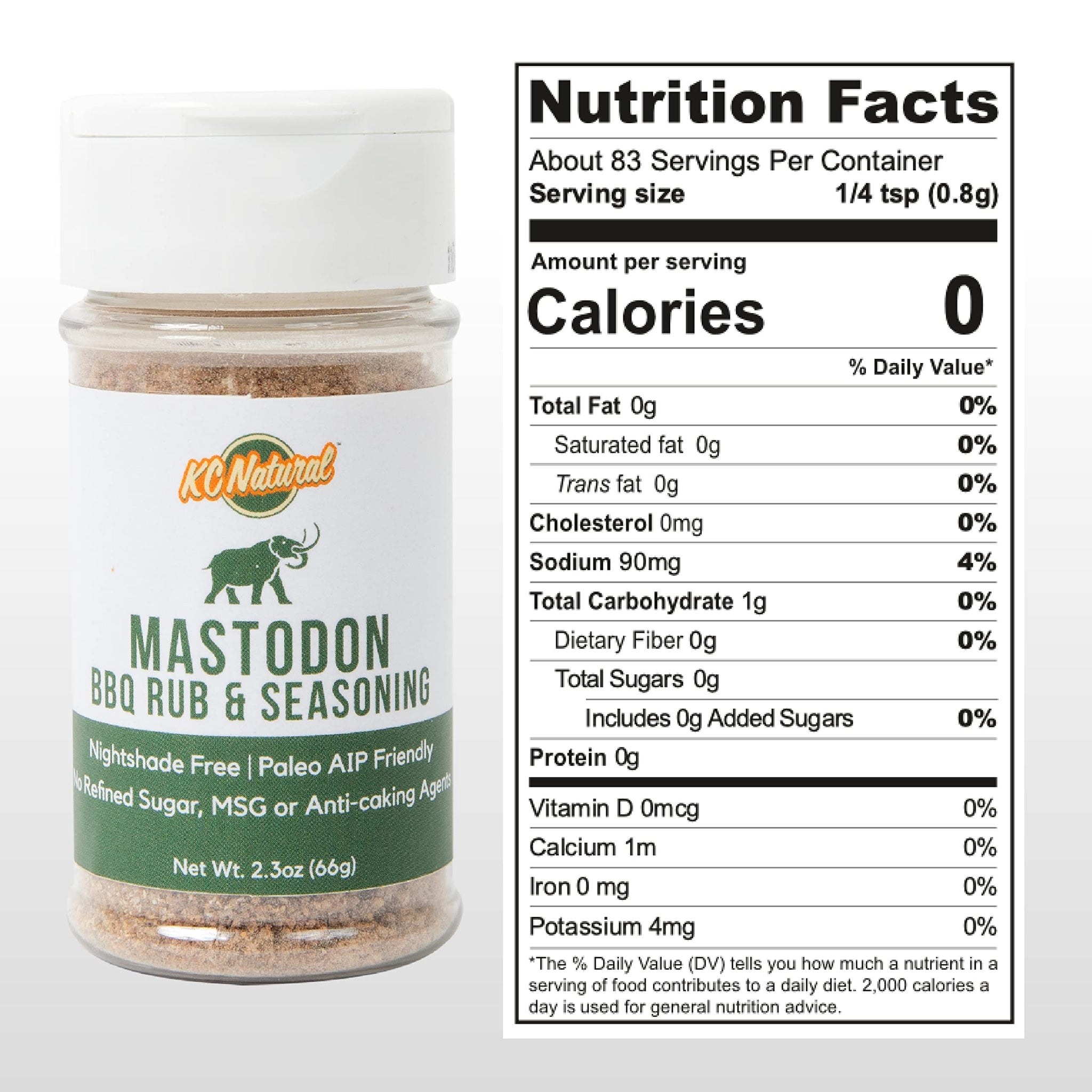 KC Natural - Paleo AIP Seasoning and Salt Bundle (3 Pack) - Mastodon Rub (2.5 oz), Seasoned Sea Salt (2.5 oz), All Purpose Seasoning (2.5 oz)