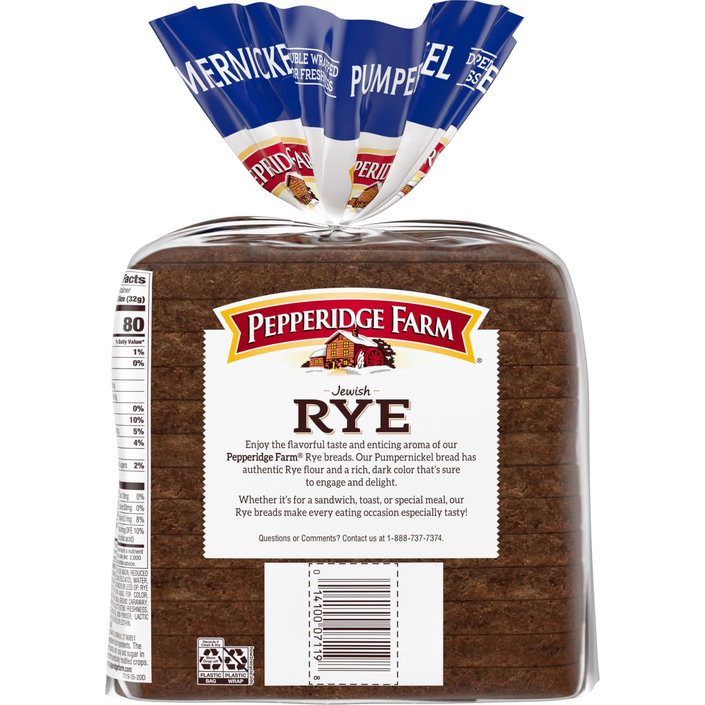 Pepperidge Farm Bread, Dark Pumpernickel, 16 Ounce