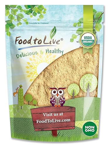 Food to Live Organic Yellow Maca Powder, 1 Pound - Non-GMO, Kosher, Raw Ground Maca Root, Vegan, Flour, Bulk