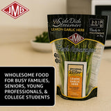 JMB Produce Side Dish Steamers - Asparagus Side Dishes - Lemon Garlic Flavor - Microwavable Fresh Vegetable Meals Ready to Eat - 1 Count