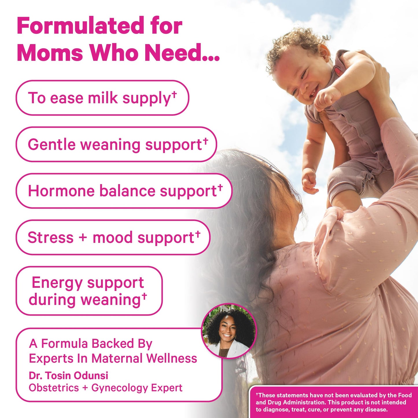 Pink Stork No Flow - Organic Sage Tea to Dry Up Breast Milk Supply and Decrease Milk Production, Stop Breastfeeding, Wean Lactation Naturally